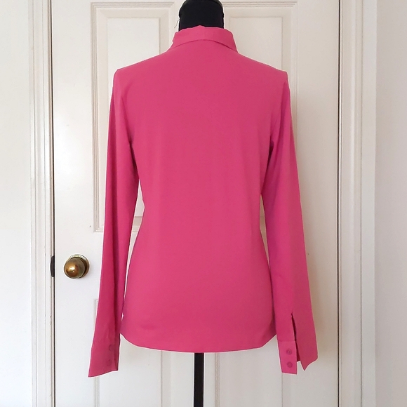 NWOT. Old Navy Stretch Cotton Spandex Long Sleeve Polo Shirt. - Picture 2 of 5